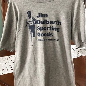 Vintage, gray, Jim Dalberth tee from Rochester, NY
